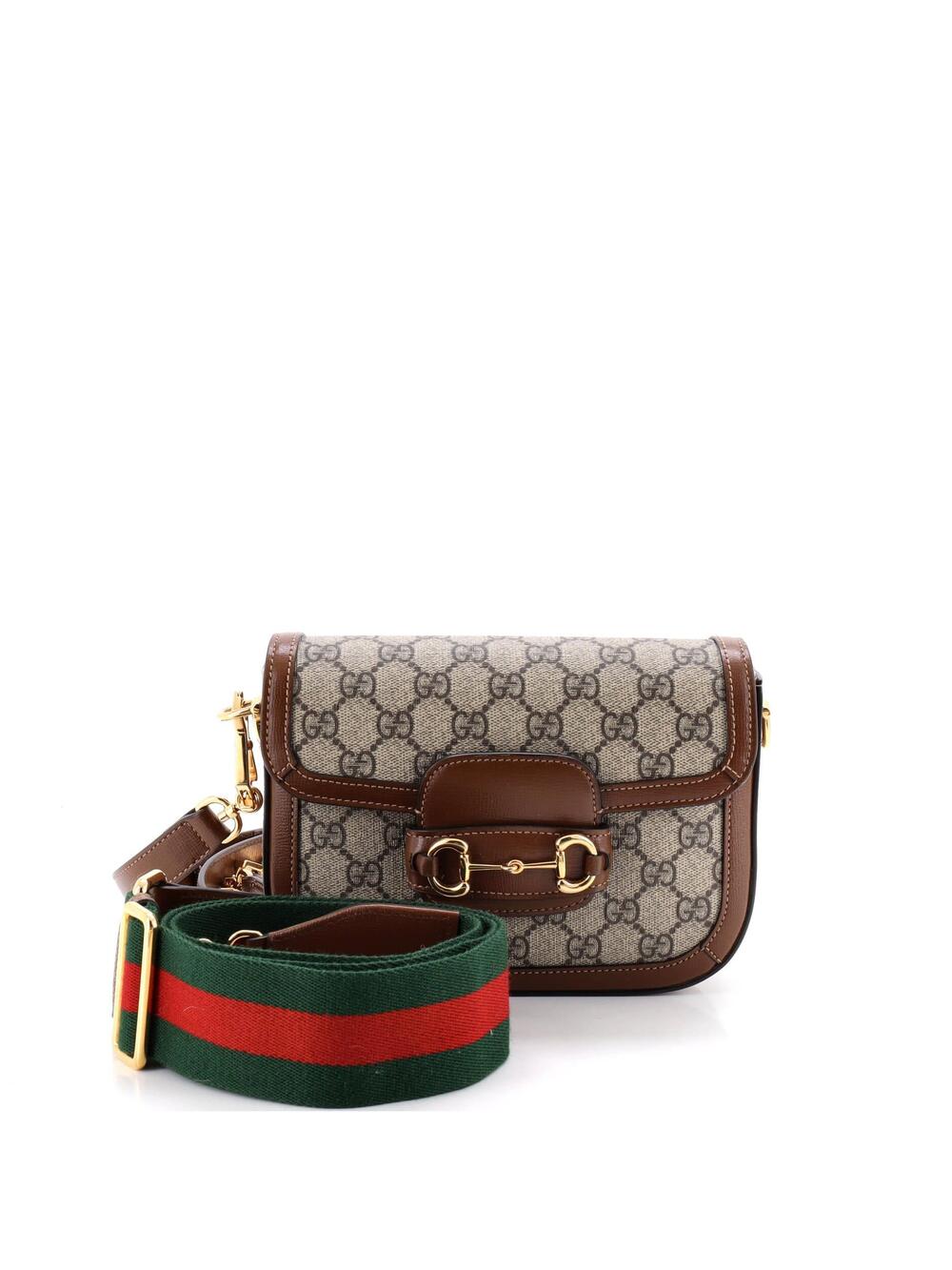 Gucci Horsebit Shoulder Bag Gg Coated #377651G19B